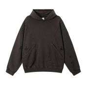 Dark brown oversized streetwear hoodie