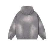 Light grey distressed hoodie