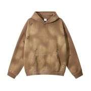 Khaki oversized fleece hoodie