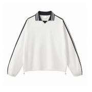 White striped crewneck sweatshirt