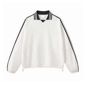 White striped crewneck sweatshirt