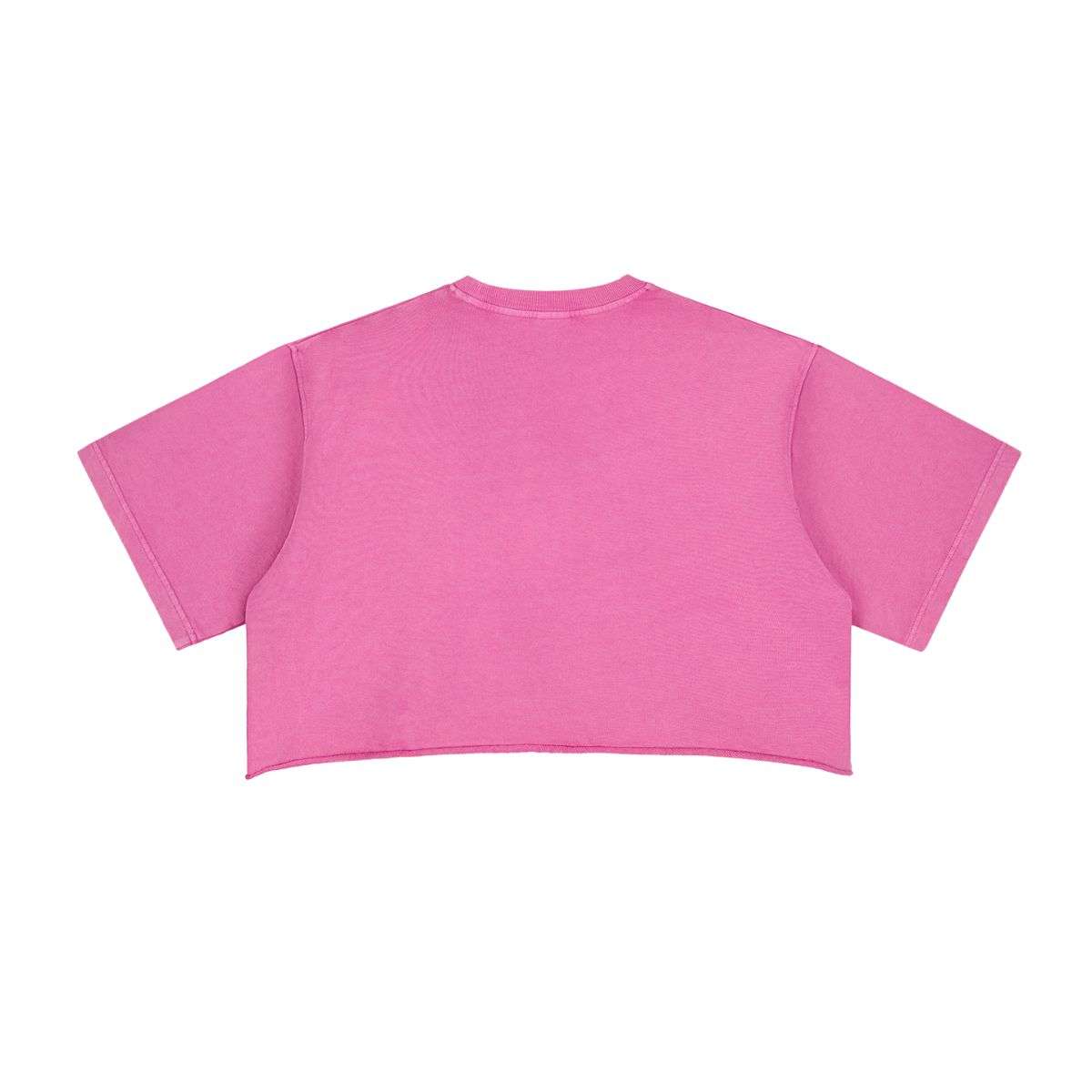 Vintage Washed Cropped Short Sleeve Cotton T-Shirt