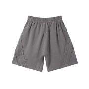 Vintage Washed Raw Seam Loose Fit Heavyweight Casual Streetwear Shorts