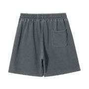 Vintage Washed Distressed Ripped Elastic Waist Casual Shorts