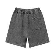 Snow Washed Webbing Stitching Loose Straight-Leg Casual Shorts