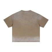 Monkey Wash Gradient Boxy Raw Hem Short Sleeve Tee