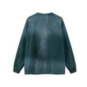 Vintage Washed Gradient Streetwear Crew Neck Long Sleeve Tee