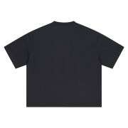 Solid Color Cotton Boxy Fit Crew Neck Short Sleeve Tee