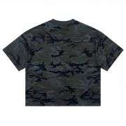 Retro Camouflage Burnout Washed Boxy Fit Cotton Casual Tee