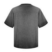 Men’s Snow Washed Distressed Raw Edge Short Sleeve Tee