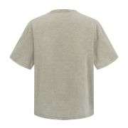 Retro Snow Washed Rolled Hem Cotton T-Shirt