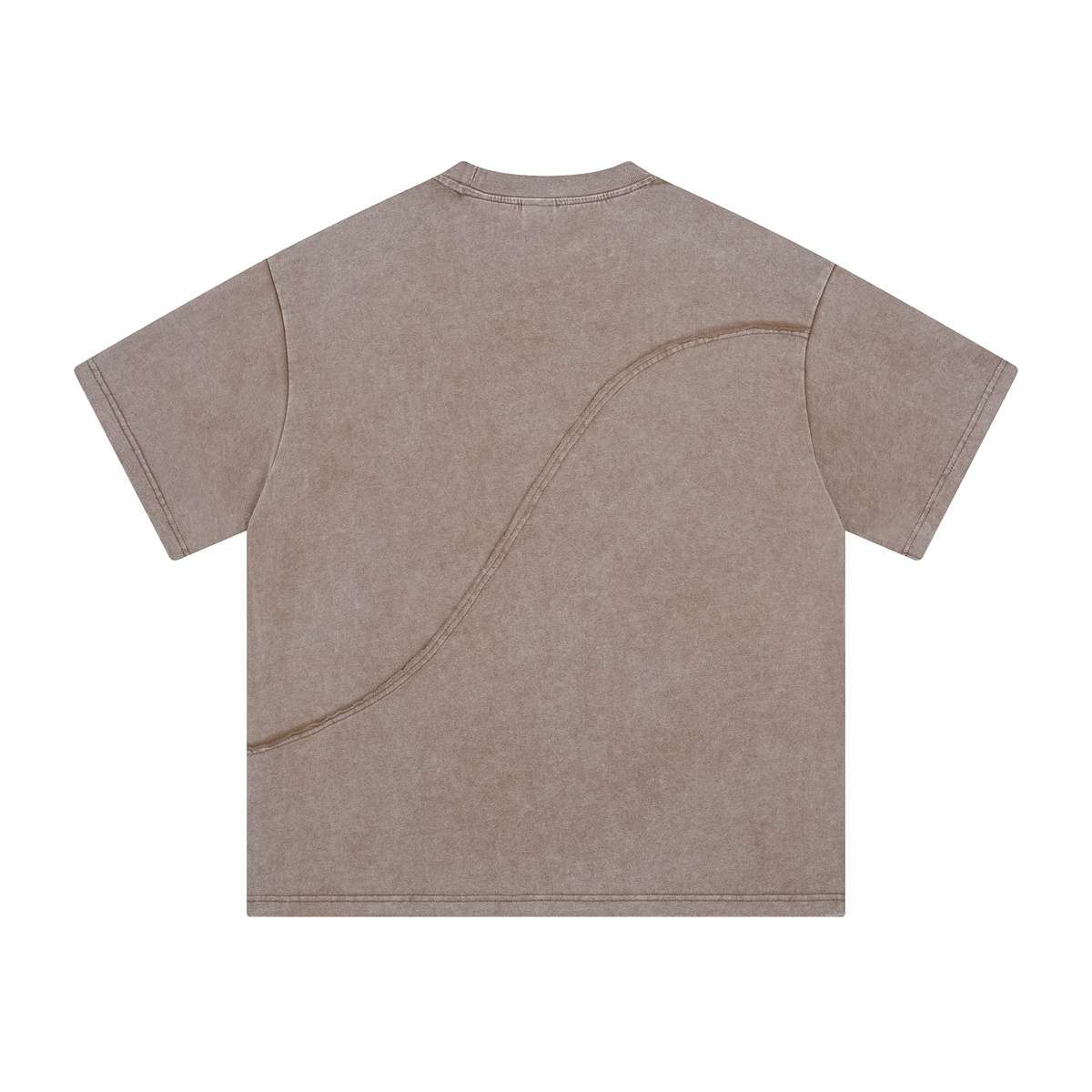 Vintage Washed Cotton Crew Neck Short Sleeve T-Shirt