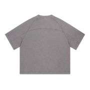 Vintage Washed Raglan Sleeve Cotton Crew Neck Oversized T-Shirt