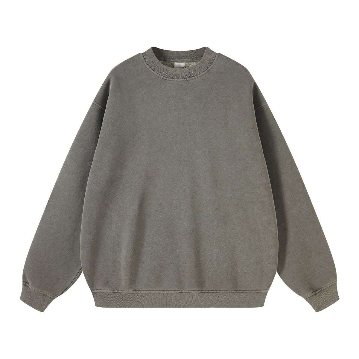 Vintage washed mock neck sweatshirt with oversized fleece fit