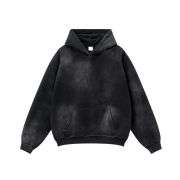Vintage washed pullover hoodie with oversized streetwear fit