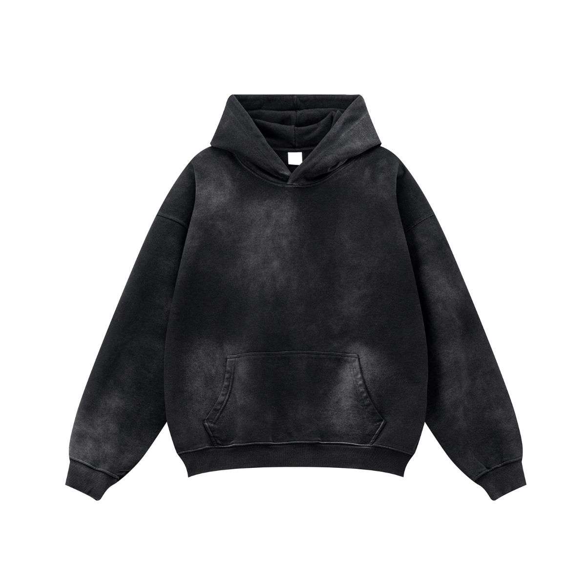 Vintage washed pullover hoodie with oversized streetwear fit