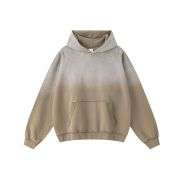 Distressed vintage washed hoodie with rugged oversized fit