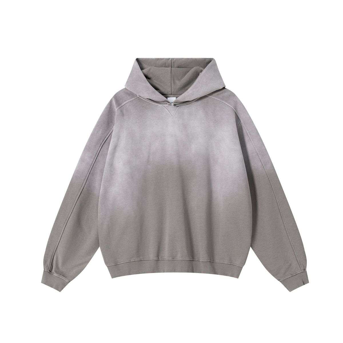 Distressed vintage washed hoodie with oversized streetwear fit