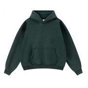 Forest green vintage washed boxy hoodie