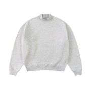 Light grey fleece mock neck sweatshirt