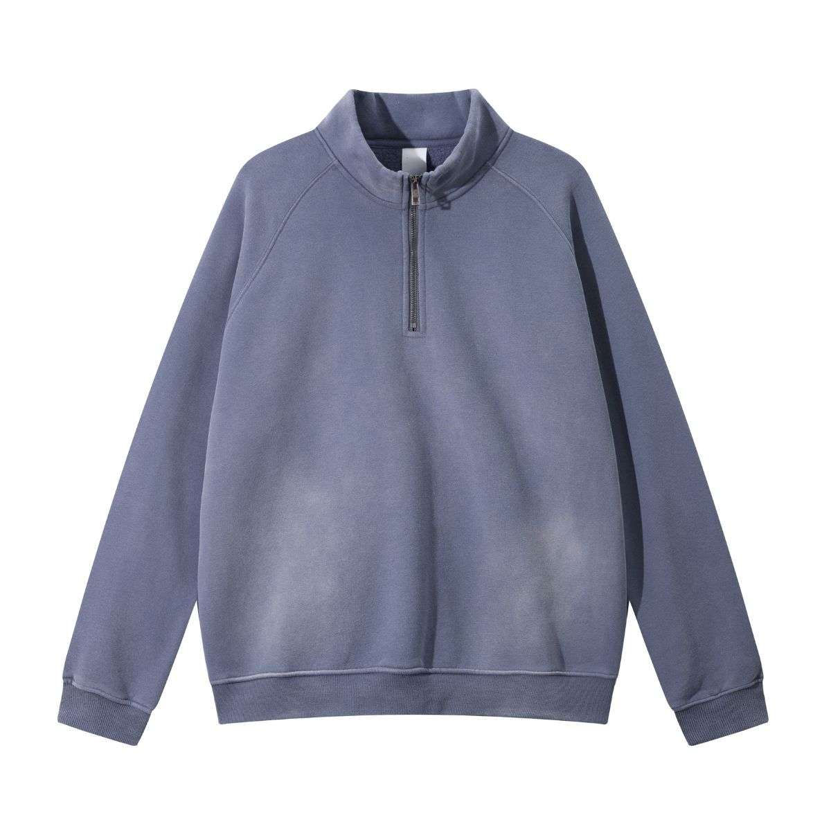 Vintage blue oversized half zip sweatshirt