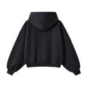 Black heavyweight pullover hoodie