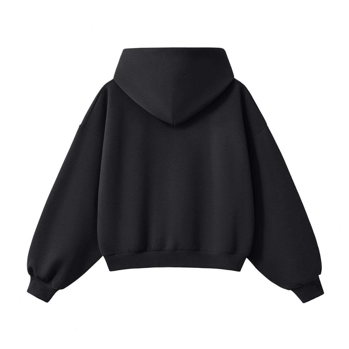 Black heavyweight pullover hoodie