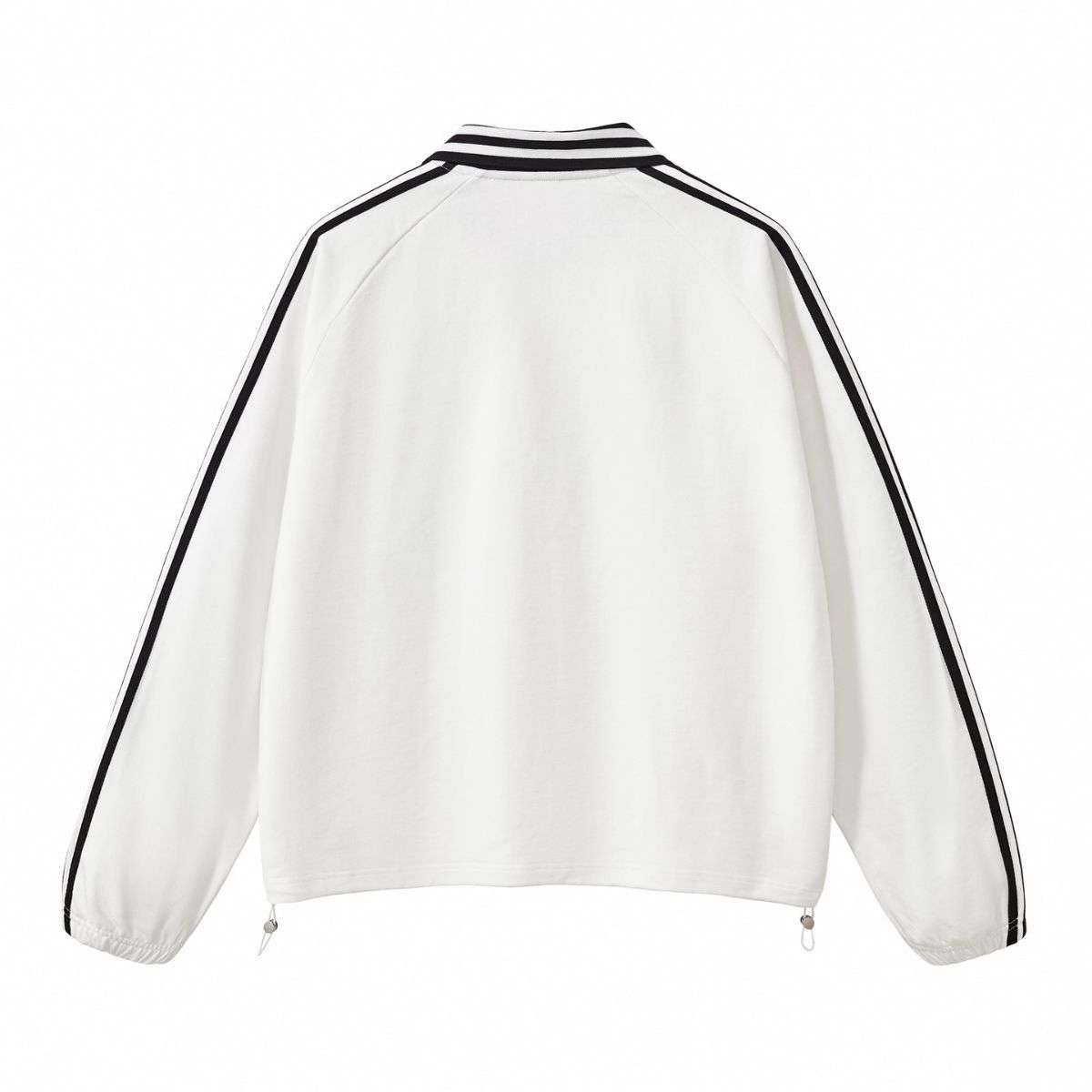 Cream white colorblock sweatshirt
