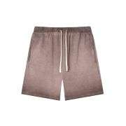 Vintage Gradient Wash Loose Fit Cotton Casual Shorts