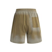 Spray-Painted Washed Waffle Knit Loose Elastic Waist Streetwear Shorts