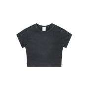 High-Stretch Slim-Fit Crew Neck Crop Tee