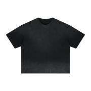 Monkey Wash Gradient Boxy Raw Hem Short Sleeve Tee