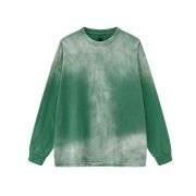 Vintage Washed Gradient Streetwear Crew Neck Long Sleeve Tee