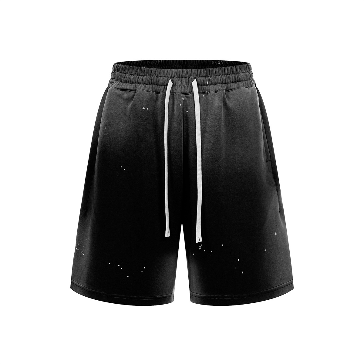 Soft Cotton Loose Fit Spray-Painted Gradient Casual Streetwear Shorts