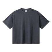 Washed Heavyweight Cotton Raw Hem Short Sleeve Boxy Tee