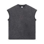 Vintage Snow Washed Raw Hem Loose Tank Top