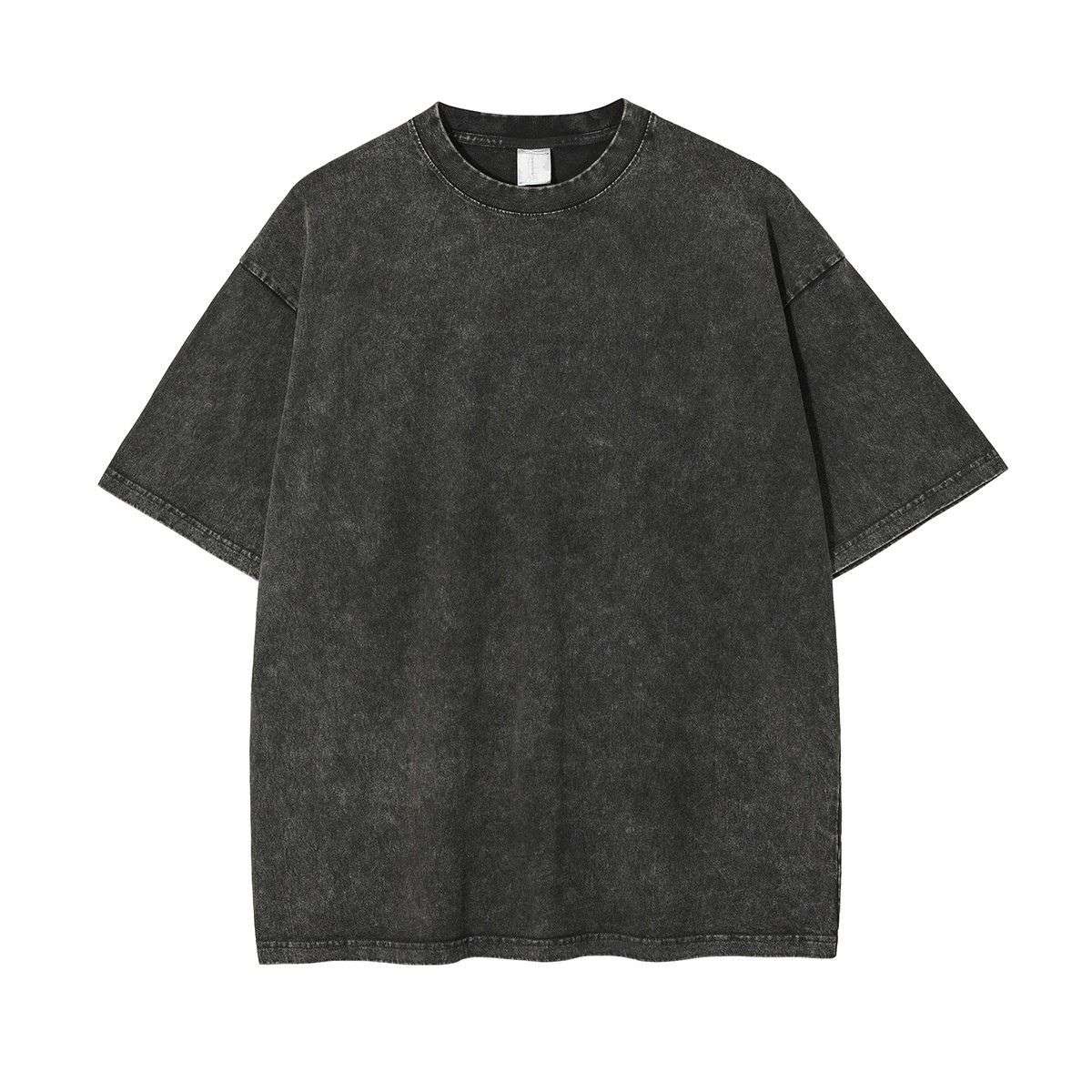 Vintage Snow Washed Oversized Cotton Crew Neck T-Shirt