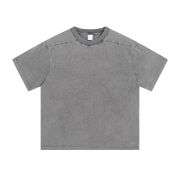 Vintage Washed Cotton Crew Neck Short Sleeve T-Shirt
