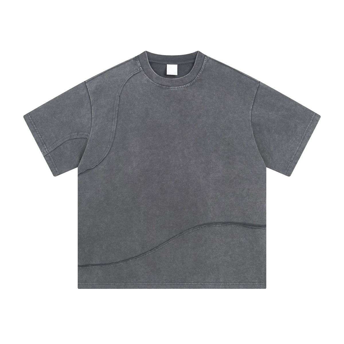 Vintage Washed Cotton Crew Neck Short Sleeve T-Shirt