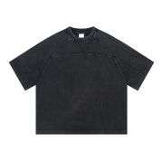 Vintage Washed Raglan Sleeve Cotton Crew Neck Oversized T-Shirt