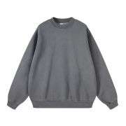 Vintage washed mock neck sweatshirt with oversized fleece fit
