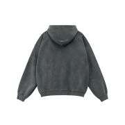 Vintage washed pullover hoodie with oversized streetwear fit