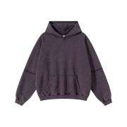 Vintage washed layered hoodie with dropped shoulder fit