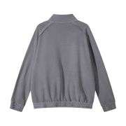 Grey oversized mock neck sweatshirt