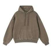 Taupe snow washed streetwear hoodie