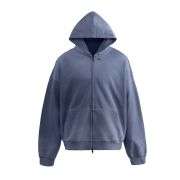 Vintage blue oversized zip hoodie