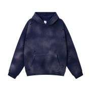 Navy blue vintage washed hoodie