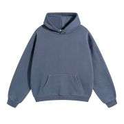 Dusty blue oversized fleece hoodie