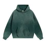 Forest green paint splatter hoodie