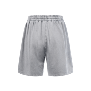 Snow Washed Dyed Loose Elastic Waist Casual Shorts